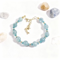 Akuamarin Doğal Taş El Yapımı Bileklik – Huzur, İletişim ve Deniz Enerjisi