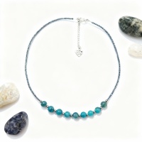 Apatit ve Hematit Doğal Taş Takı Seti - İletişim Gücü ve Topraklayıcı Enerji