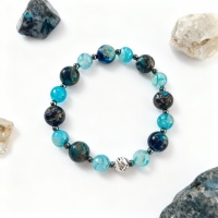 Jasper Mavi Akik ve Hematit Doğal Taş Takı Seti - Dengeleyici ve Güçlendirici