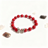 Kırmızı Havlit ve Hematit Doğal Taş Takı Seti - Sakinlik ve Denge Enerjisi