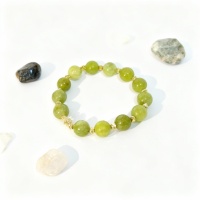 Peridot (Zebercet) Doğal Taş El Yapımı Bileklik – Pozitif Enerji ve Ruhsal Temizlik