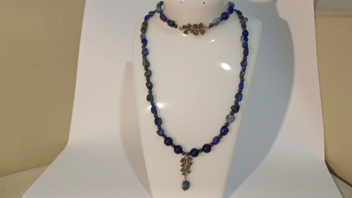 Lapis Lazuli ve Hematit Doğal Taş El Yapımı Takı Seti – Koruyucu Enerji ve Asalet